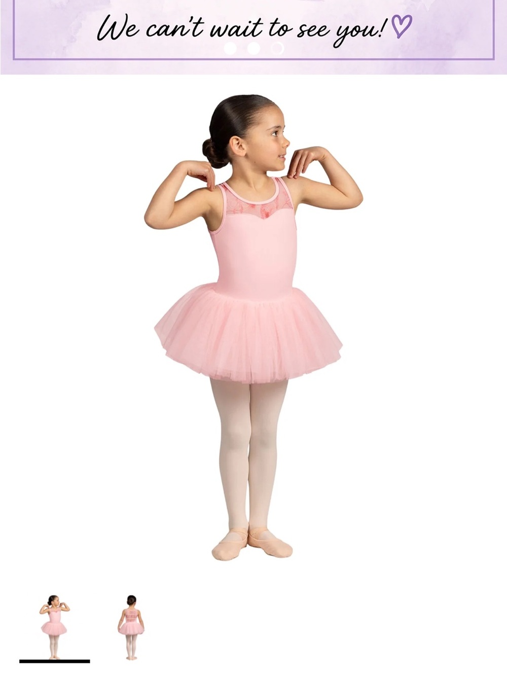 Bloch Pink Ballet Tutu Leotard with Sheer Yoke